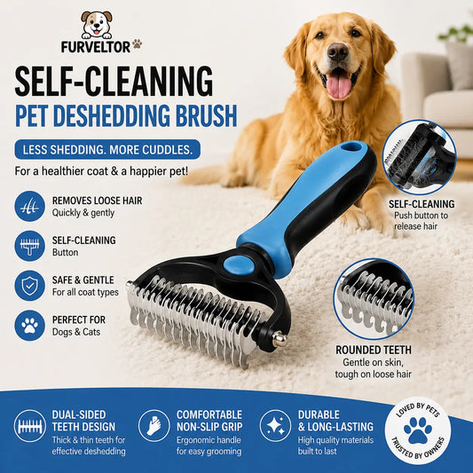 Furveltor™ Self-Cleaning Deshedding Brush Furveltor