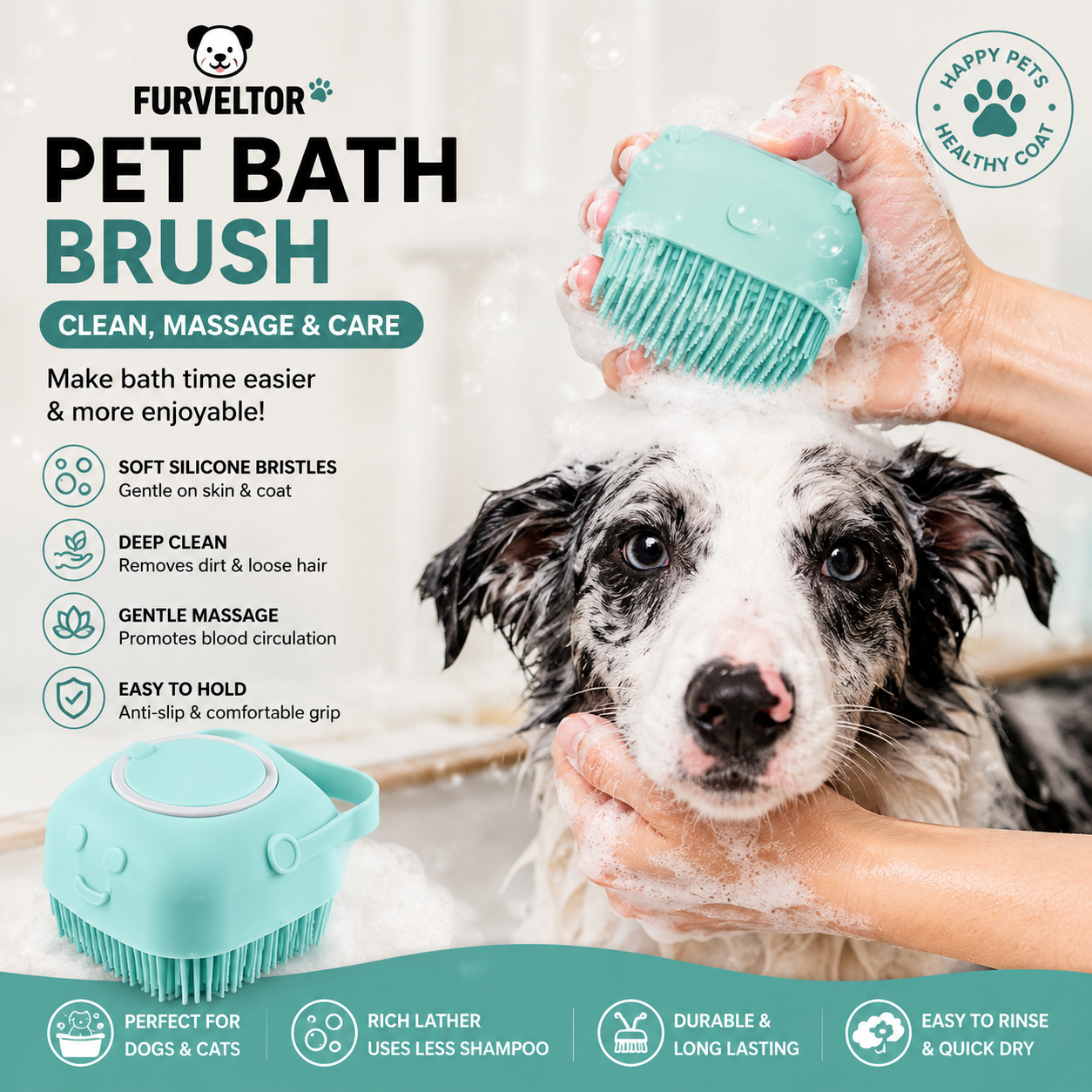 Pet Bath Brush