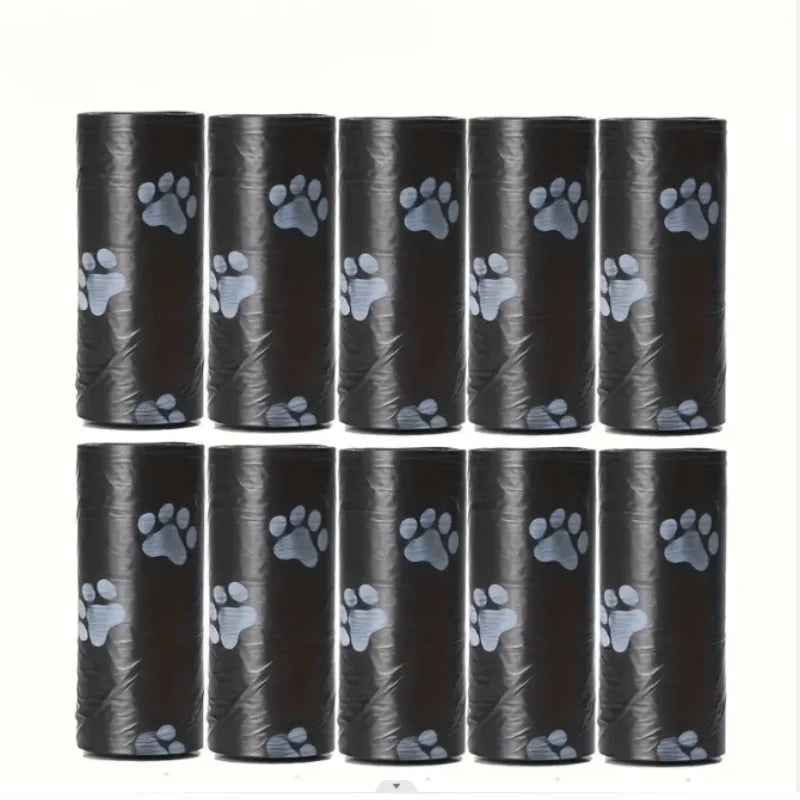 150/10 Rolls Pet Garbage Bag, Thickened, Convenient Use, Polypropylene, for Animal Waste, Cat, Dog Cleaning Supplies