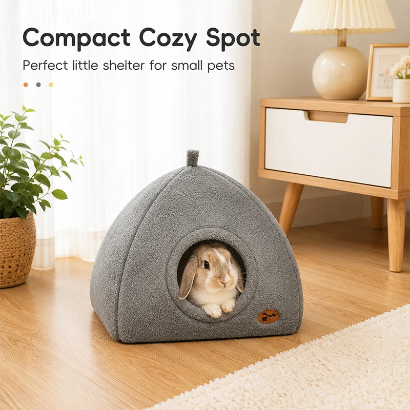 2-in-1 Cozy Cat Cave Bed – Warm & Washable Hideaway
