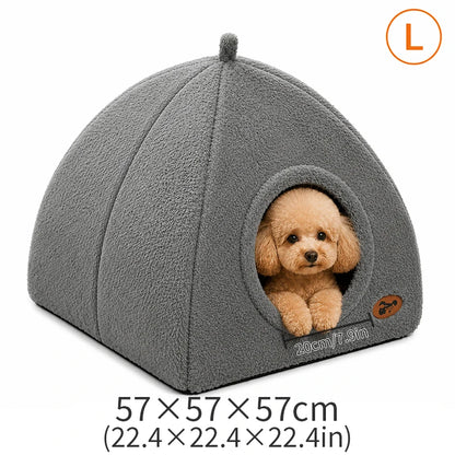 2-in-1 Cozy Cat Cave Bed – Warm & Washable Hideaway