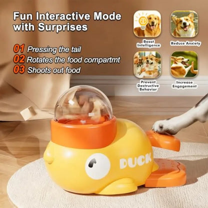 Duck-Shaped Interactive Dog Treat Toy