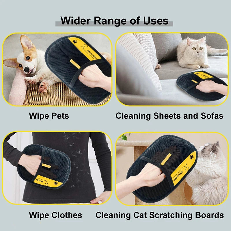Pet Hair Remover Electrostatic Glove Pets Grooming Gloves Cat Hair Cleaner Pet Gloves Household Hair Remover Home Hair Scraper