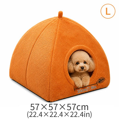 2-in-1 Cozy Cat Cave Bed – Warm & Washable Hideaway