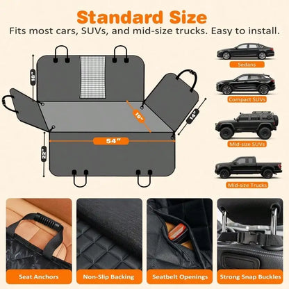 Heavy-Duty Waterproof Dog Car Hammock