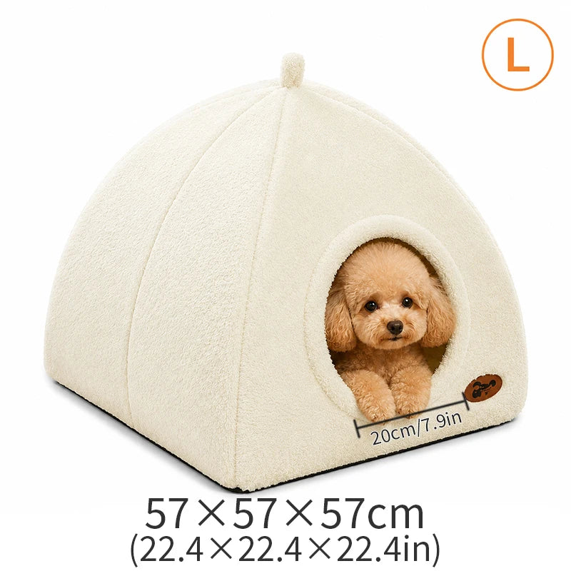 2-in-1 Cozy Cat Cave Bed – Warm & Washable Hideaway
