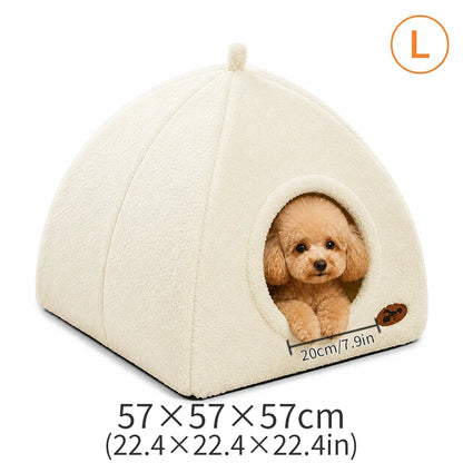 2-in-1 Cozy Cat Cave Bed – Warm & Washable Hideaway