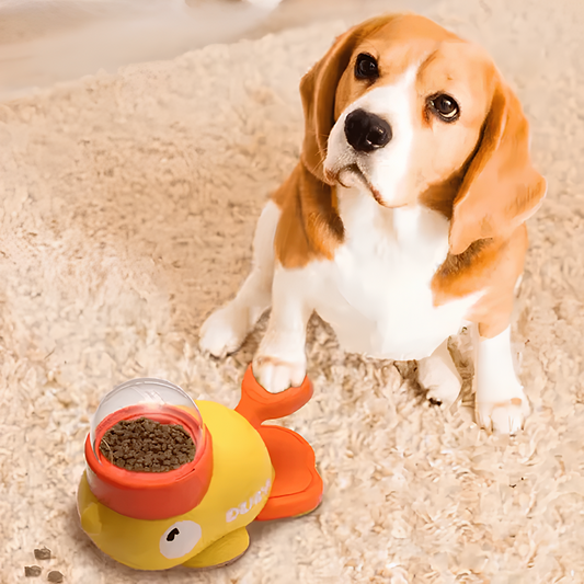 Duck-Shaped Interactive Dog Treat Toy